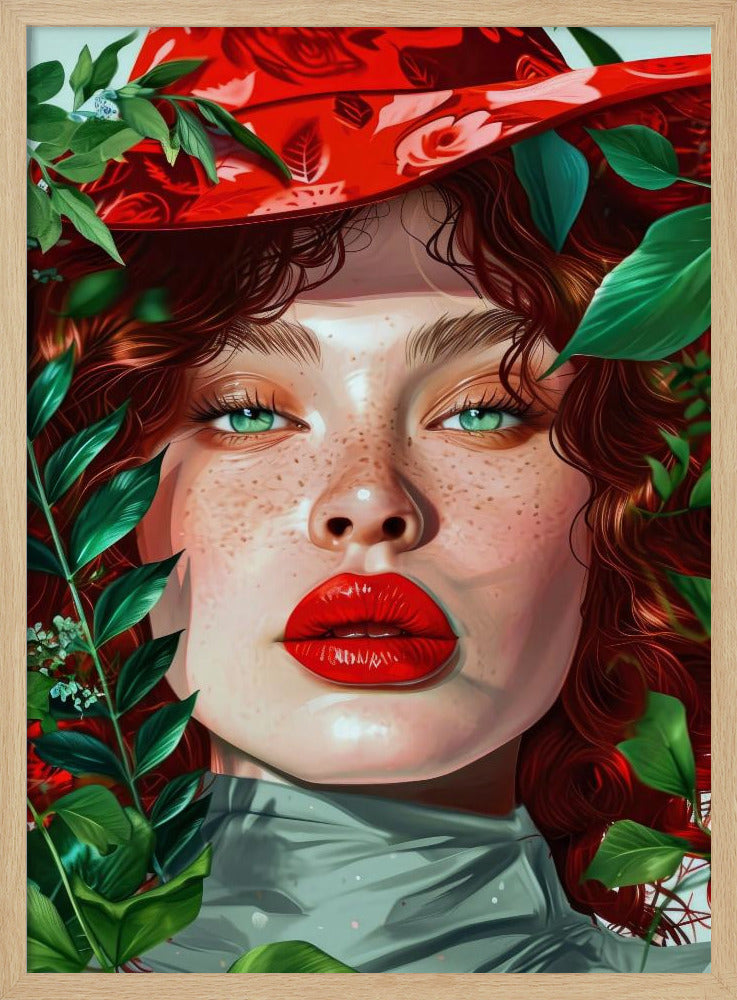 Porträt einer Frau mit grünen Augen | Poster