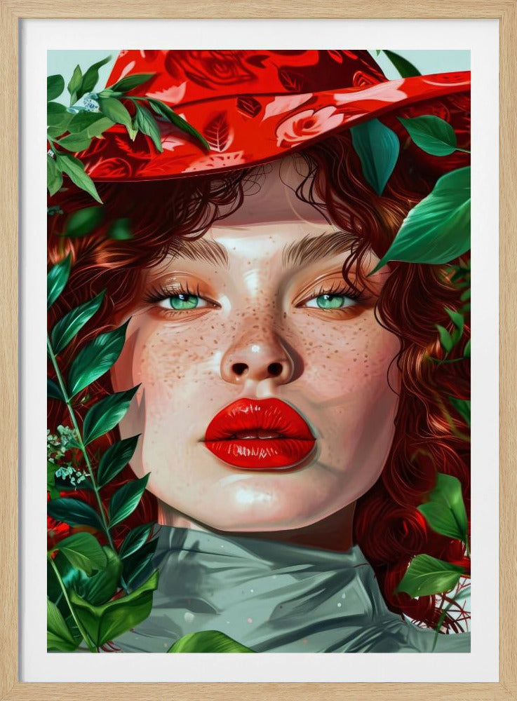 Porträt einer Frau mit grünen Augen | Poster