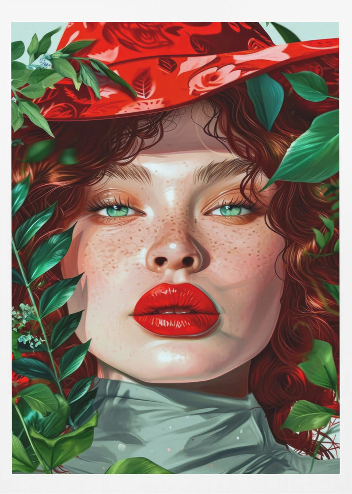 Porträt einer Frau mit grünen Augen | Poster
