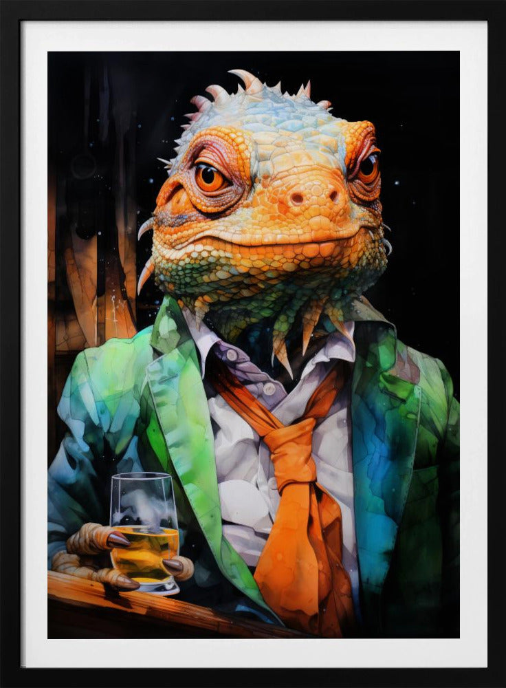 Chamäleon Aquarell Tierkunst | Poster