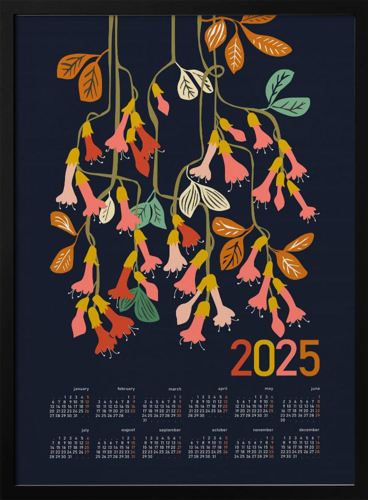 Kalender 2025 fuchsia blomma | Poster