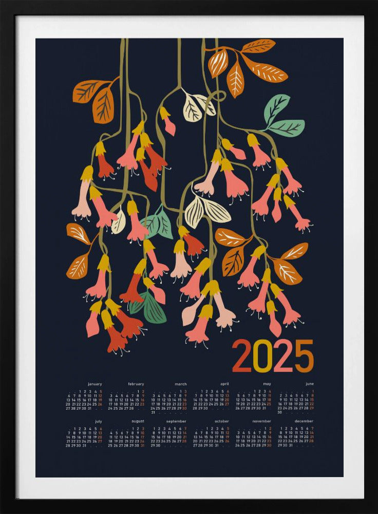 Kalender 2025 fuchsia blomma | Poster