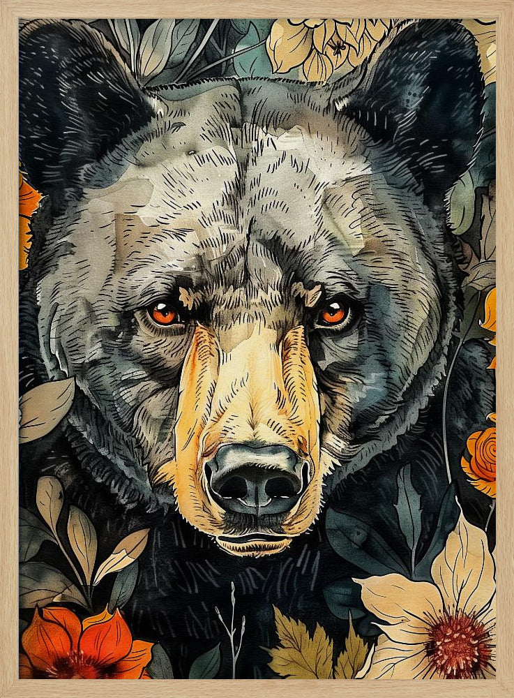Tierbär Aquarell Tierkunst 9 | Poster