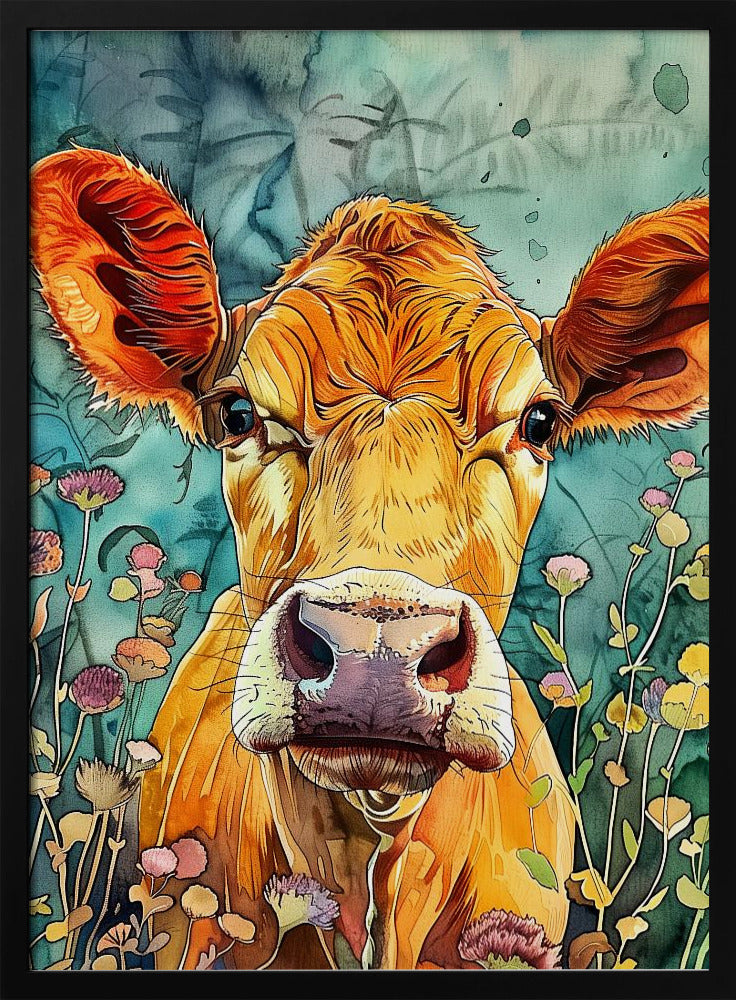 Kuh Aquarell Tierkunst 4 | Poster