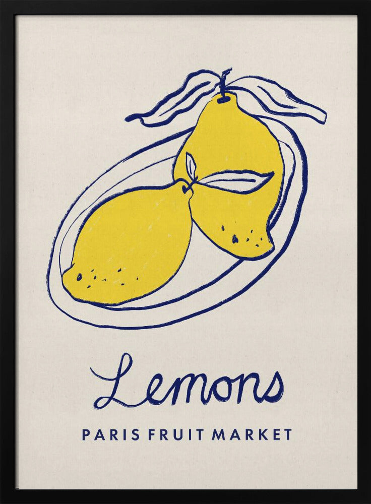 Food Art - Zitronen Pariser Obstmarkt | Poster