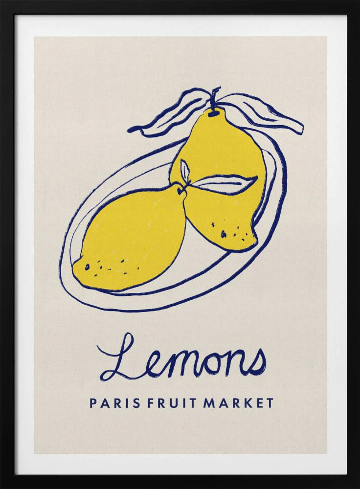 Food Art - Zitronen Pariser Obstmarkt | Poster