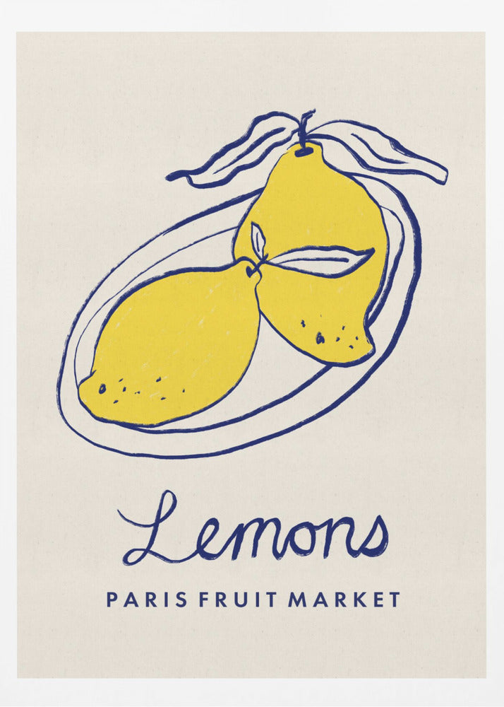 Food Art - Zitronen Pariser Obstmarkt | Poster
