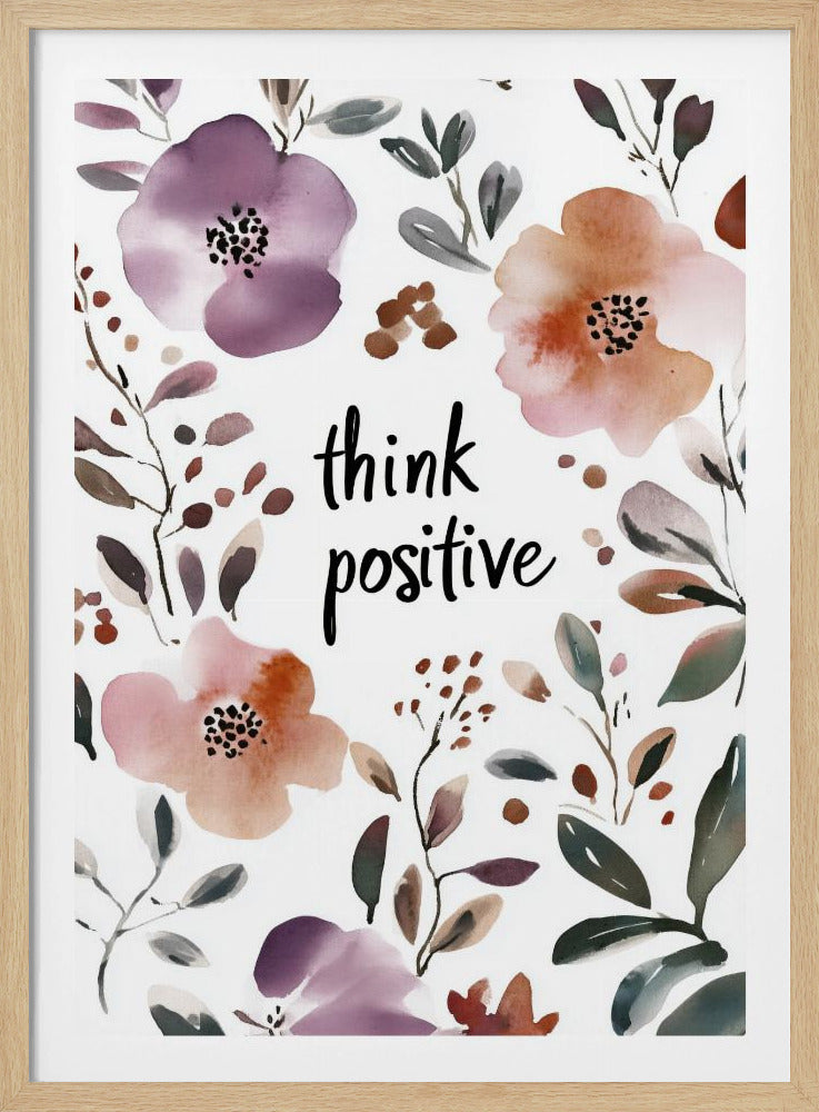 Denke positiv | Poster - Kunstdruck