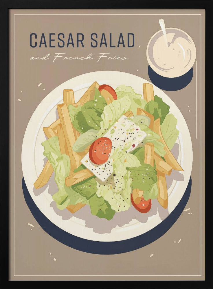 Caesar Salat und Pommes Frites | Poster