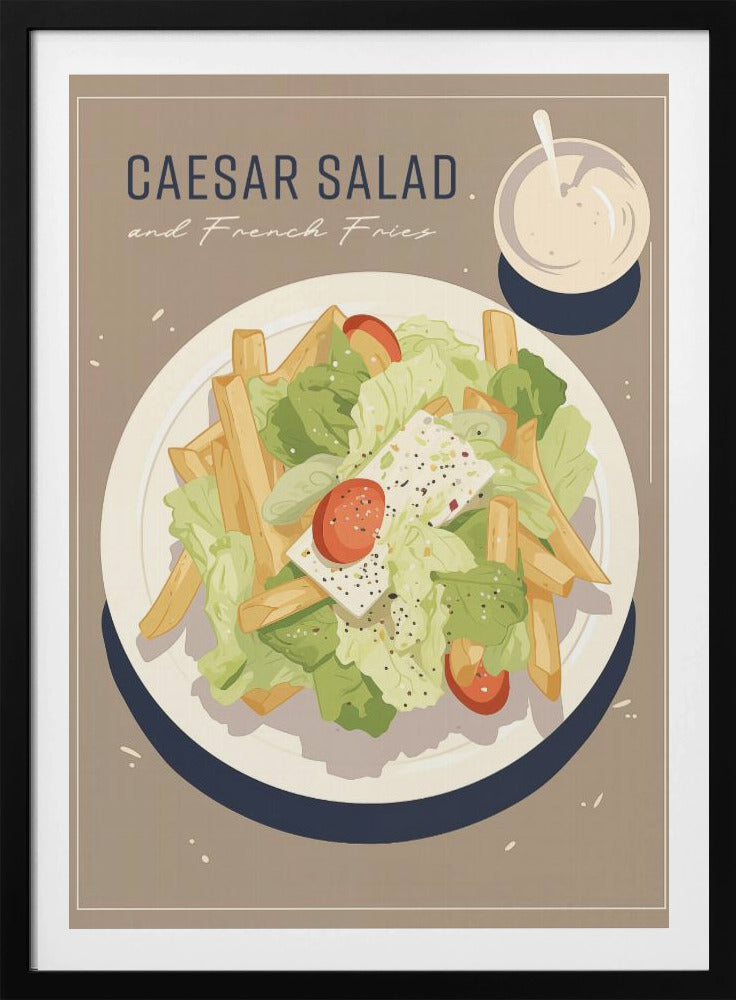 Caesar Salat und Pommes Frites | Poster