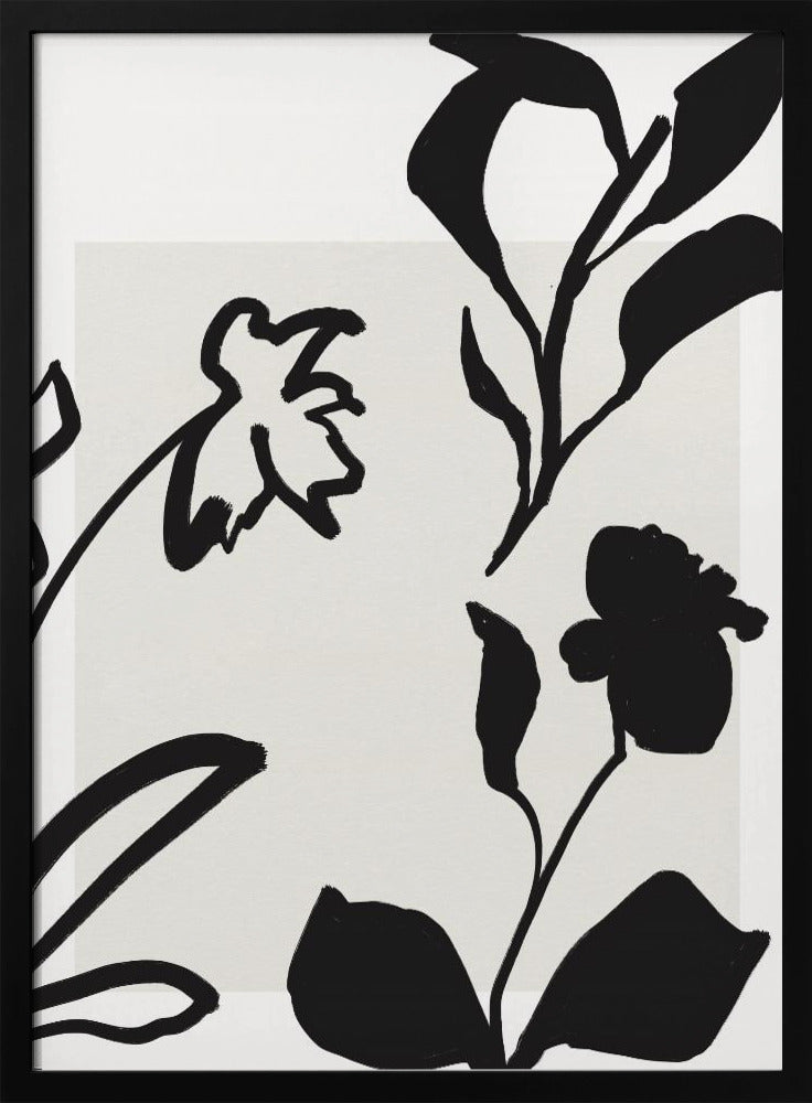 Monokroma blommor | Poster