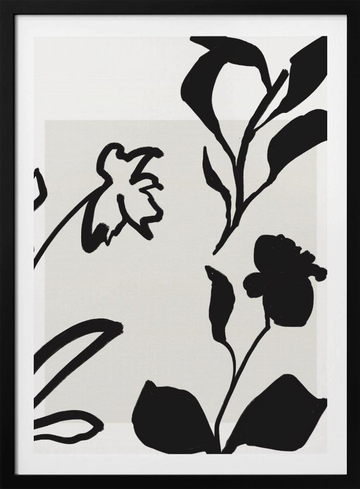 Monokroma blommor | Poster