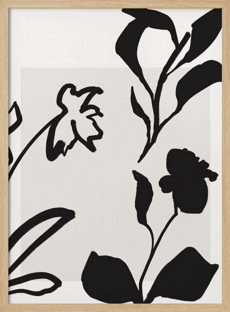 Monokroma blommor | Poster