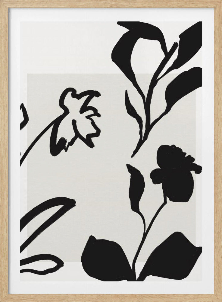 Monokroma blommor | Poster