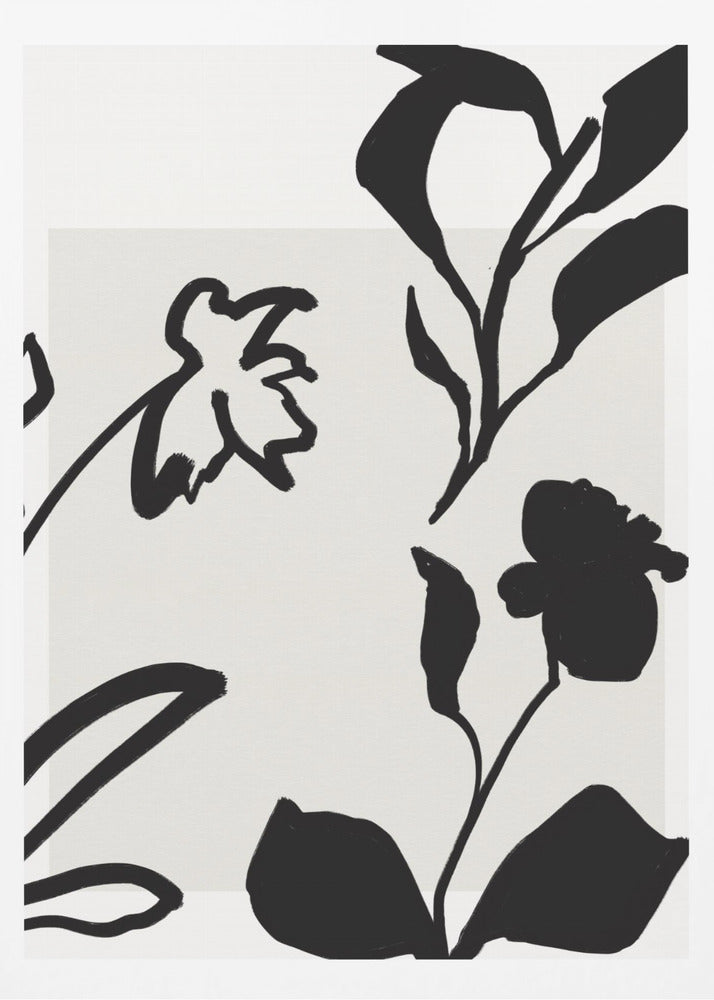 Monokroma blommor | Poster