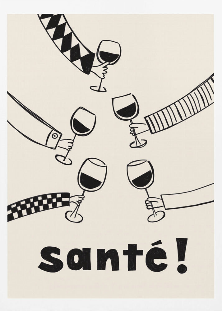 Santé Wine Party with Friends | Poster