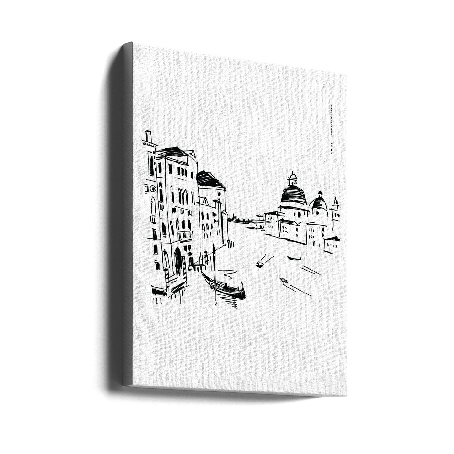 Kunstdruck von Venedig mit Gondeln und Basilika am Canal Grande, Wandkunst in Italien | Leinwand-Bilder
