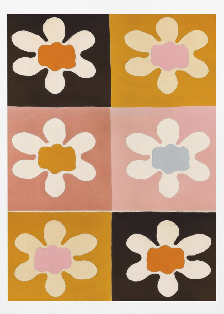 Retro Blooms Quilt | Poster