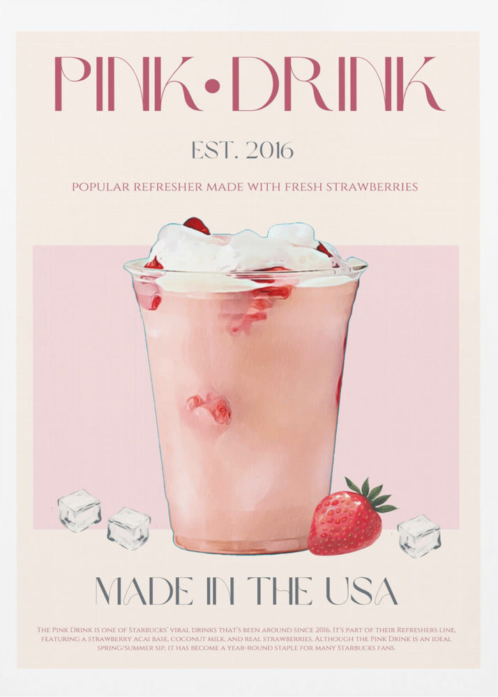 Pink Drink Print | Poster