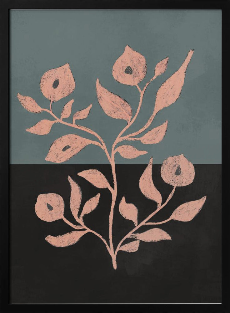 Blush Flora Contrast | Poster