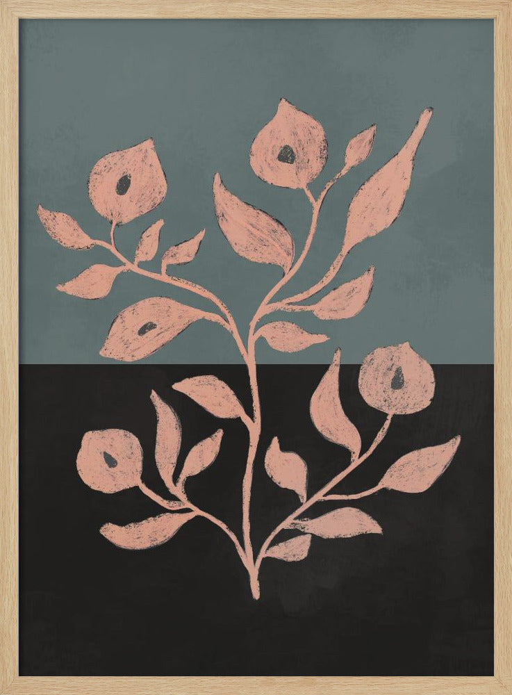 Blush Flora Contrast | Poster
