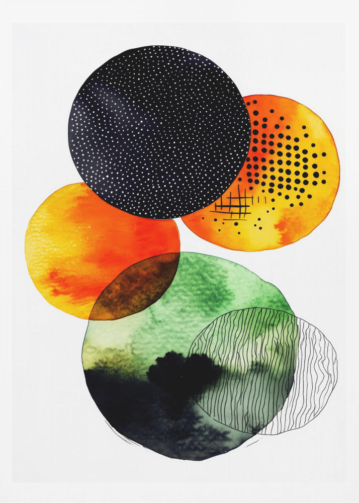 Composition with Overlapping Circles | Poster