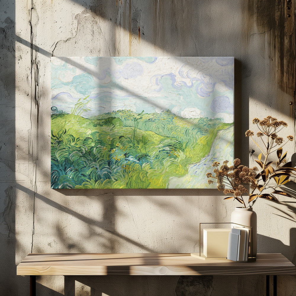Grüne Weizenfelder, Auvers (1890) von Vincent Van Gogh | Leinwand-Bilder