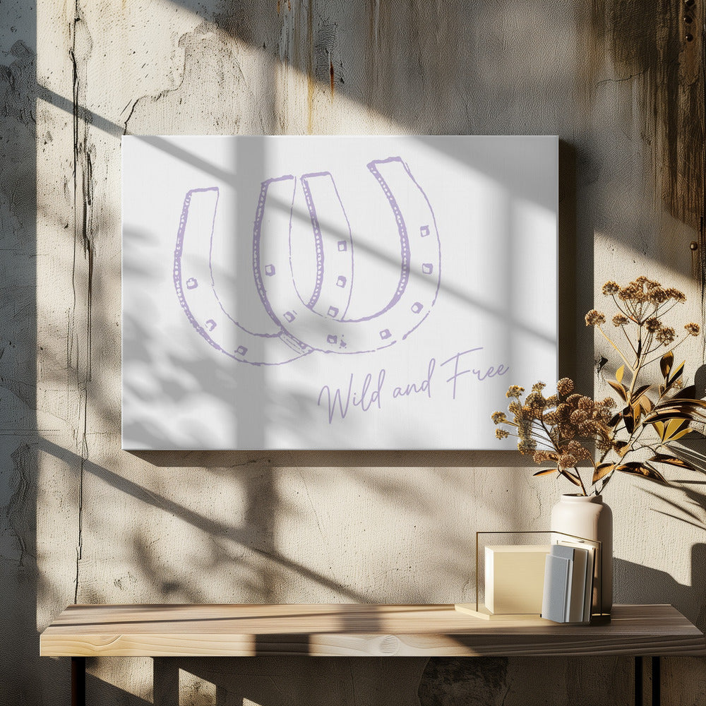 Horseshoe Wild and Free Purple | Canvas