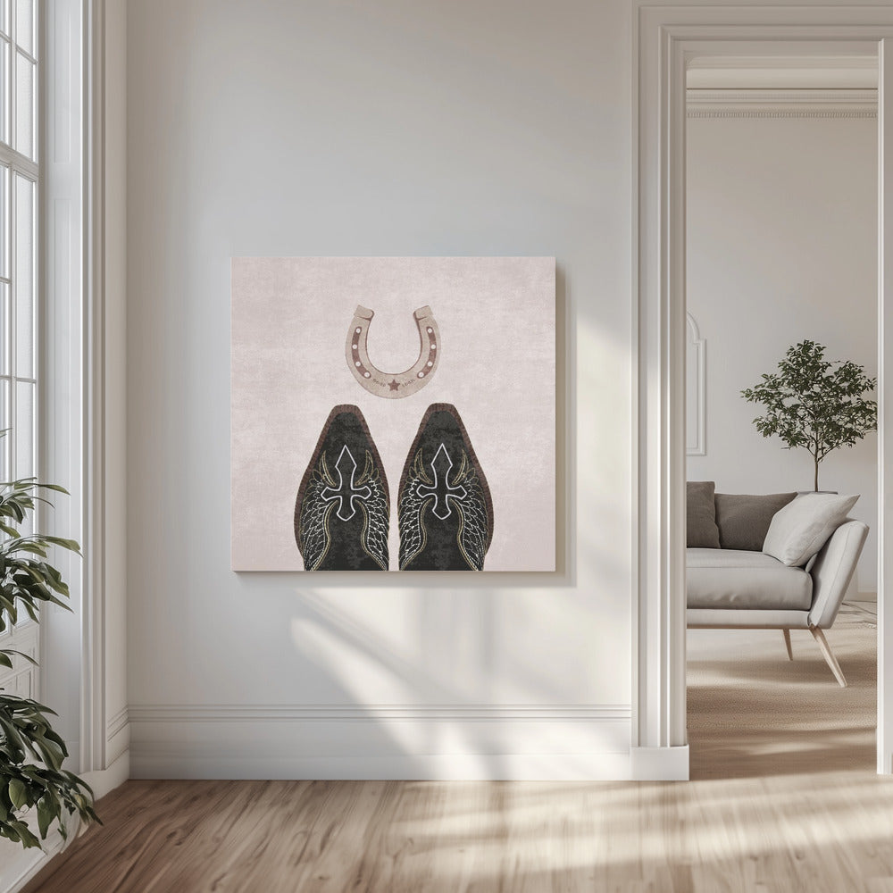 Cowboy Boots and Horseshoe | Canvas