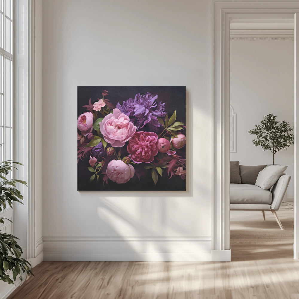 Frühlingsblumenstrauß | Leinwand