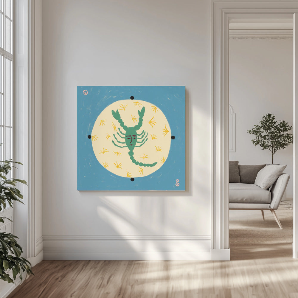 Skorpion mit menschlichem Gesicht | Leinwand