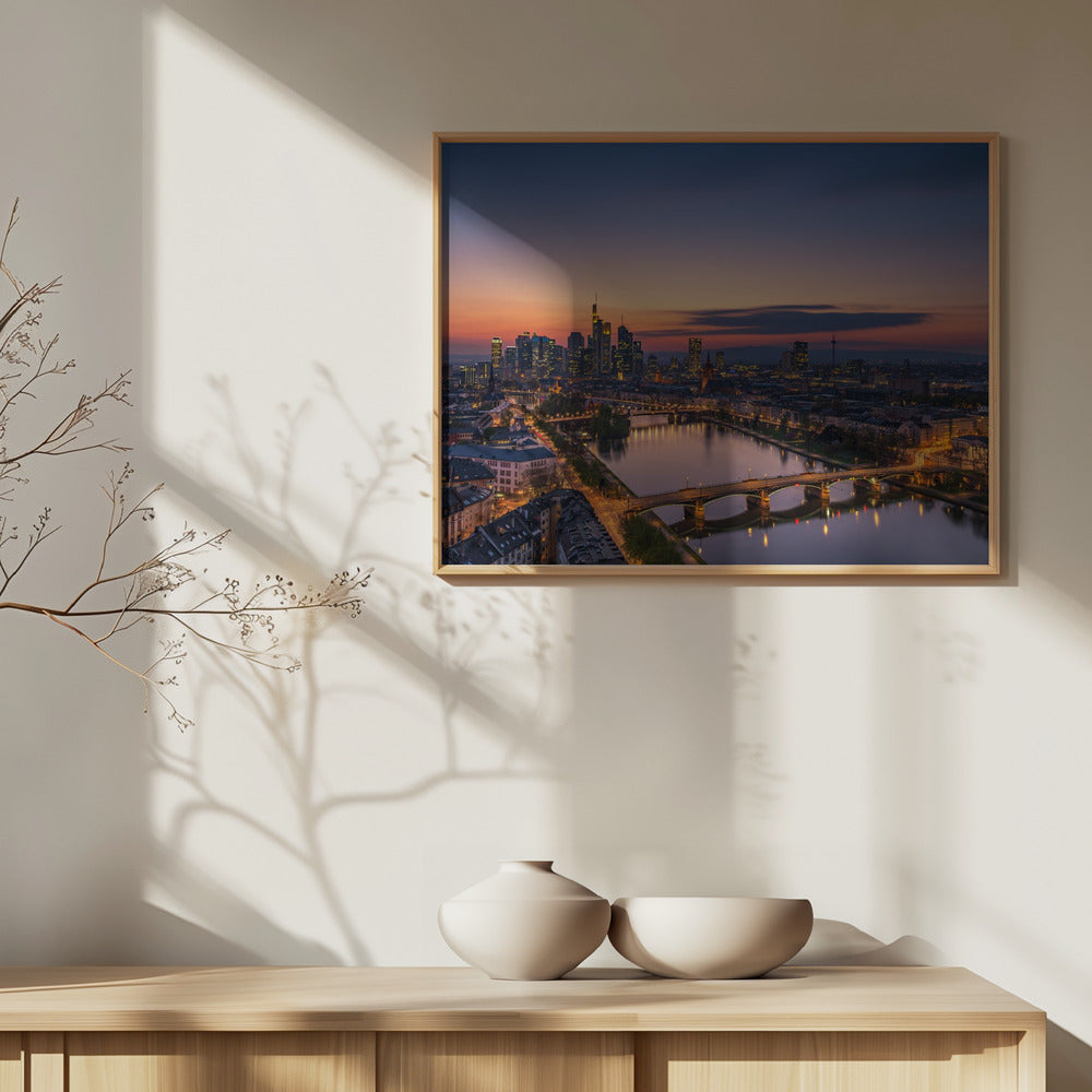 Frankfurt Skyline at sunset | Poster