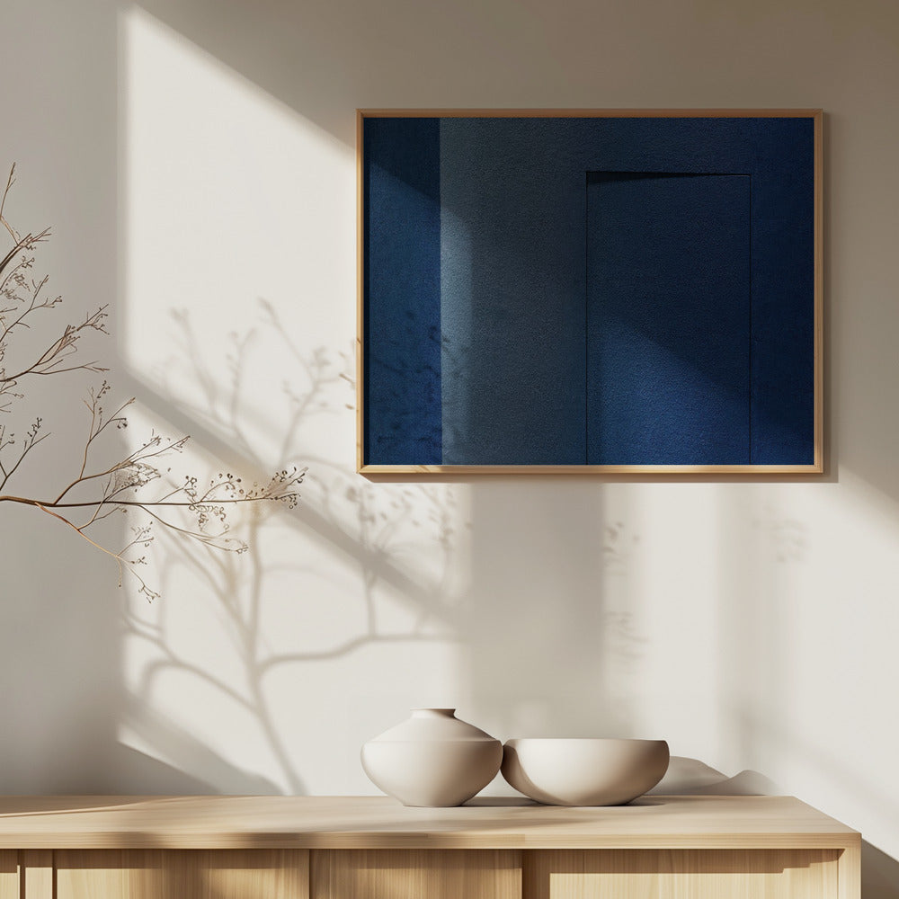 Blue minimalism or a secret door | Poster