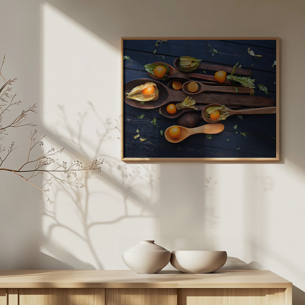 Löffel&Physalis | Poster - Kunstdruck
