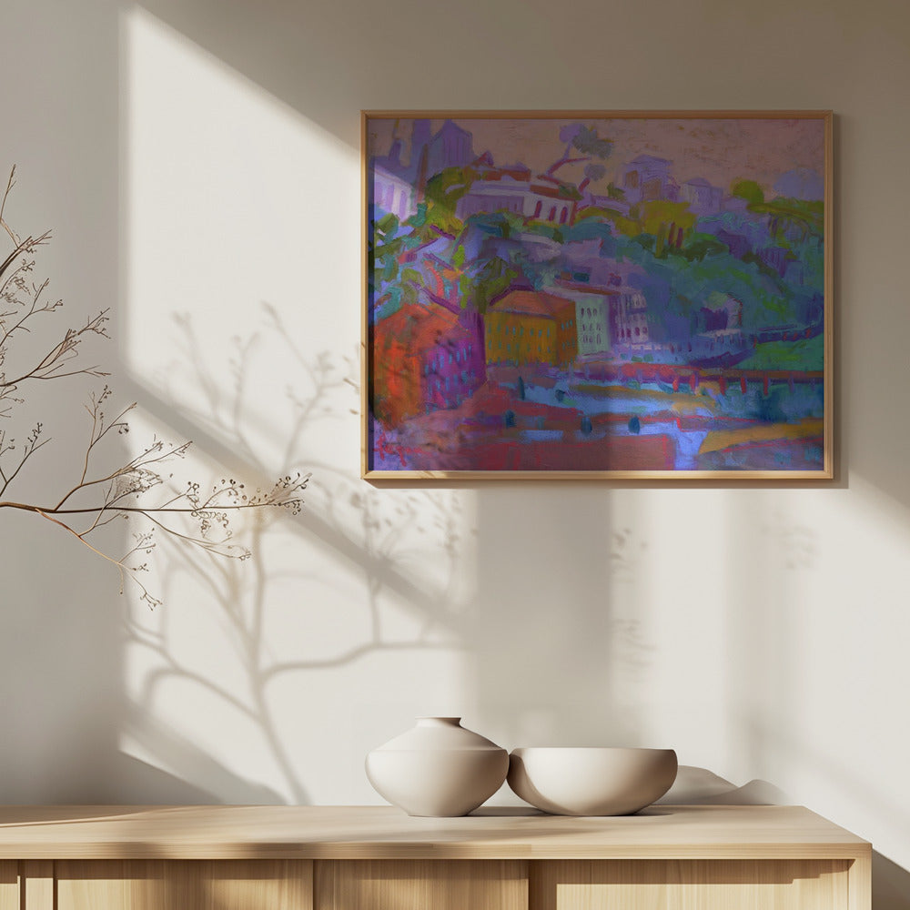 Colorful Hillside Scene | Poster