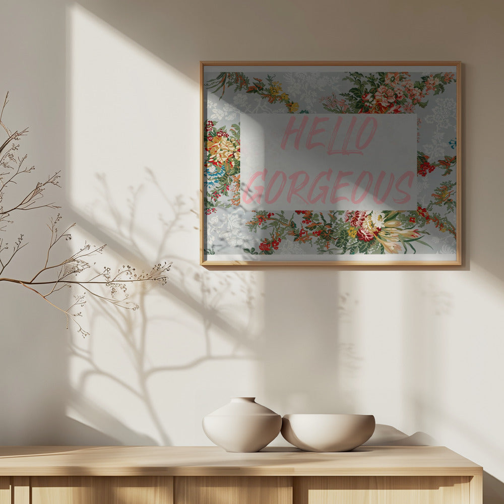 Hellogorgeousbluefloral Ratio2x3 | Poster