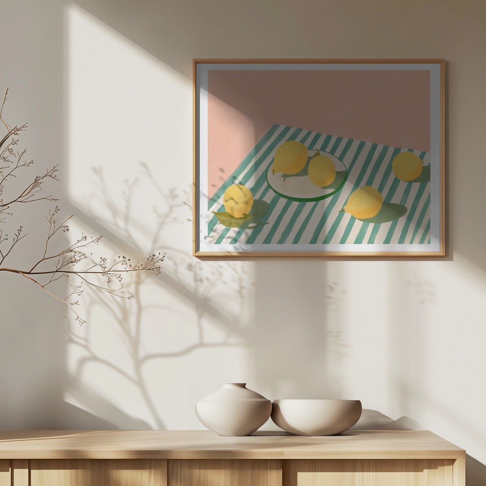 Lemons and stripes | Poster