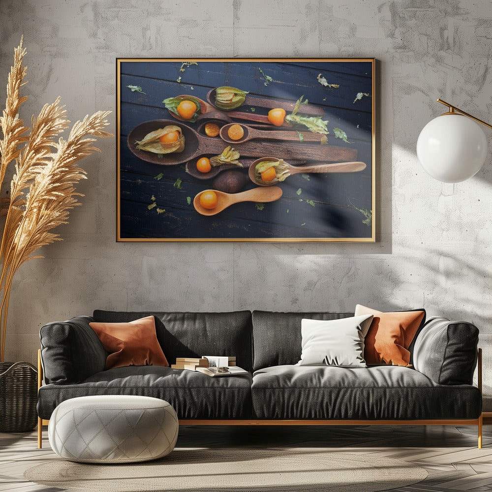 Löffel&Physalis | Poster - Kunstdruck