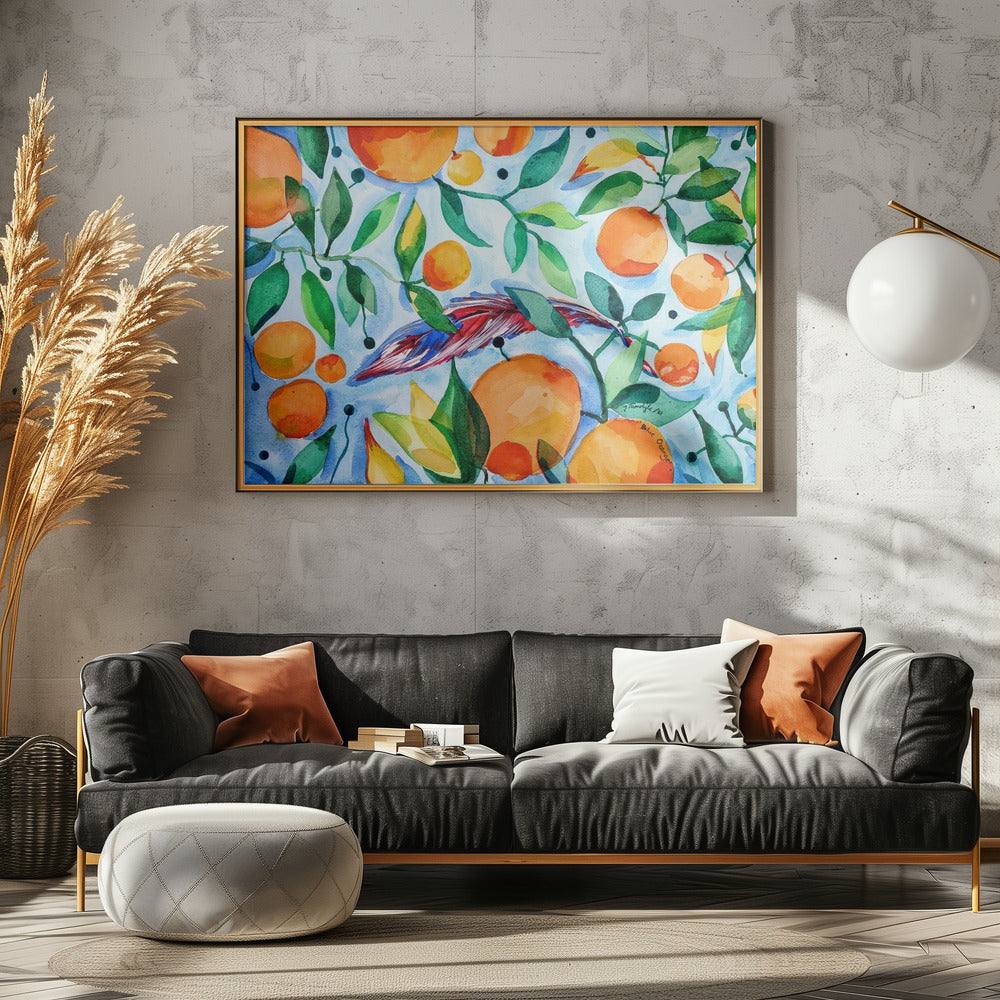 Orange Blå | Plakater - Kunsttryk