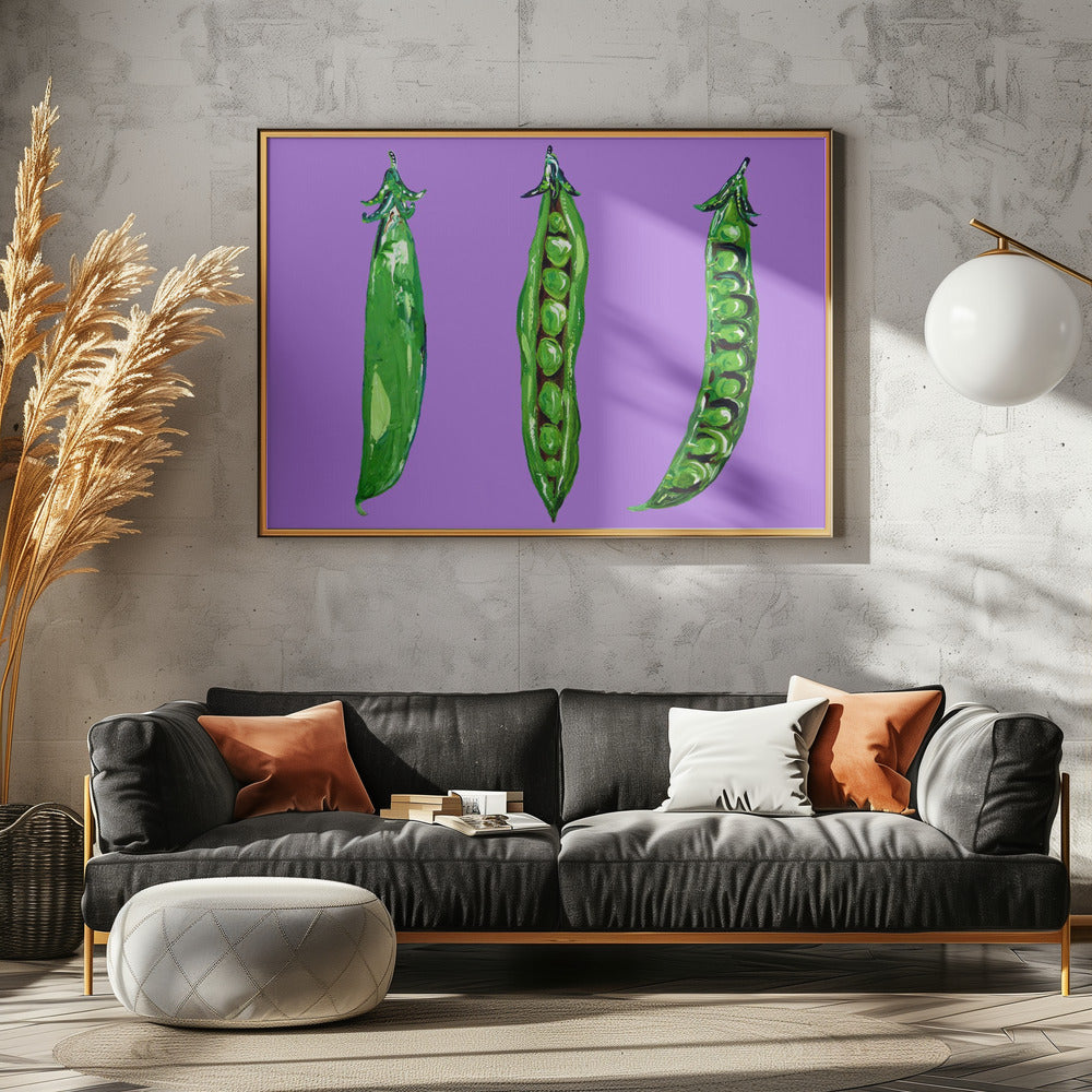 Erbsen in einer Schote | Poster - Kunstdruck