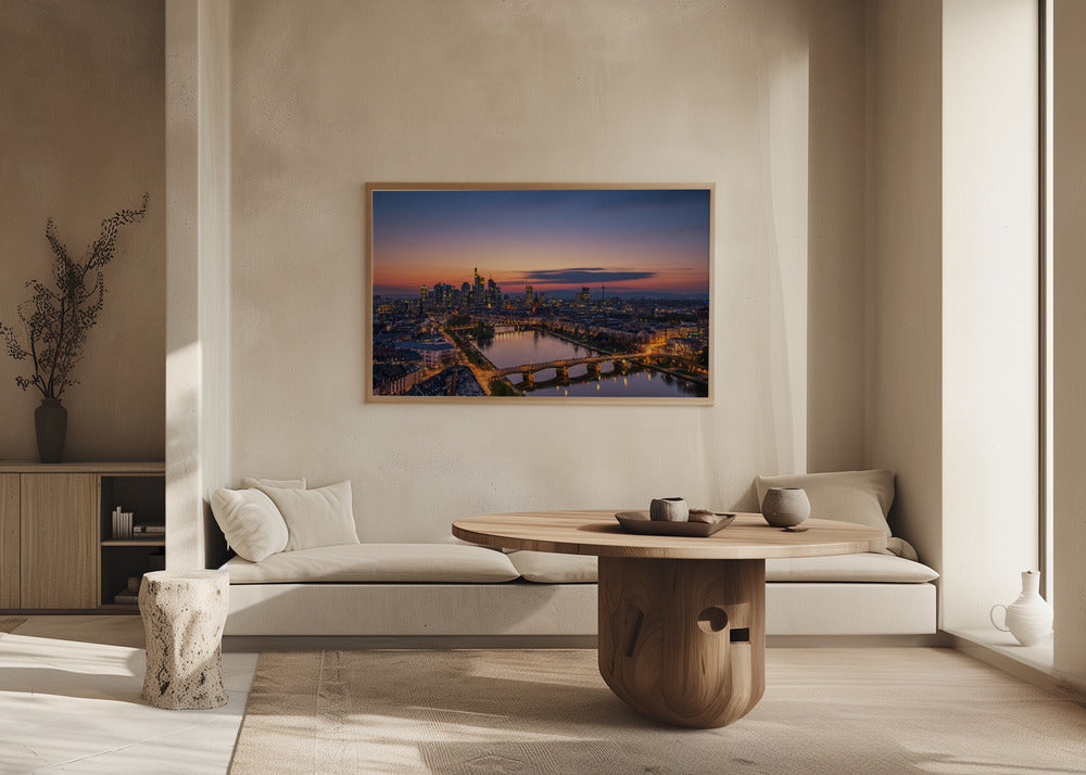 Frankfurt Skyline at sunset | Poster