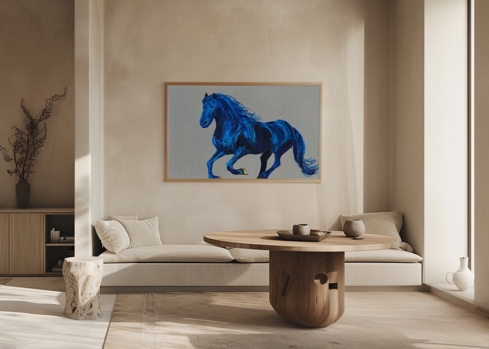 Ein blaues Pferd | Poster