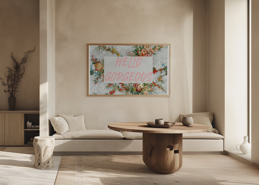 Hellogorgeousbluefloral Ratio2x3 | Poster