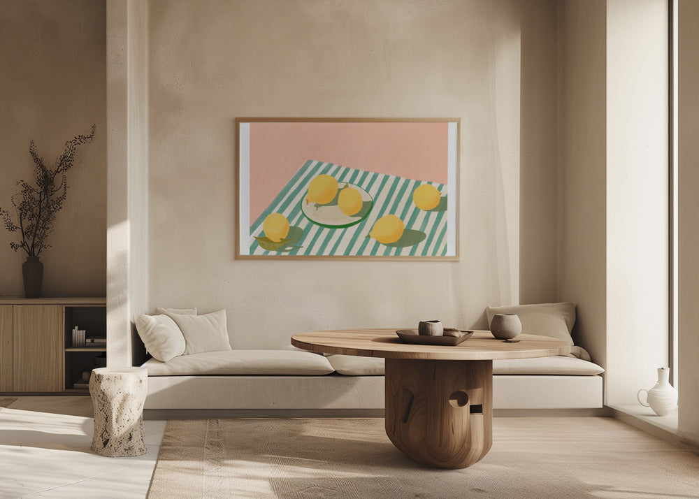 Lemons and stripes | Poster