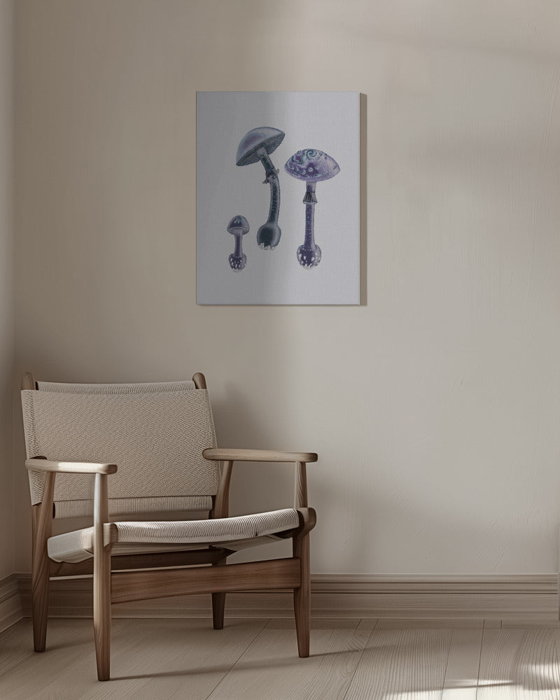 Amanita Muscaria  White Backgound Purple | Canvas