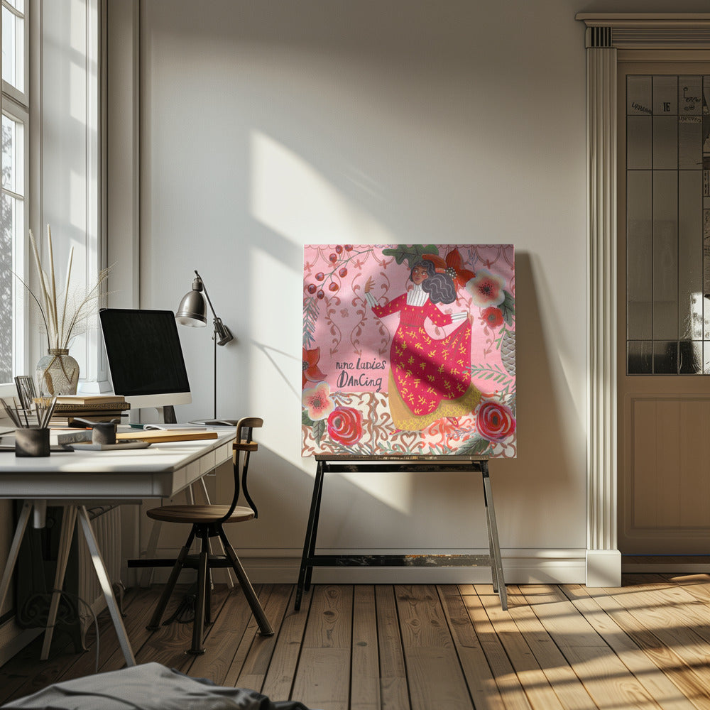 Yhdeksän naista tanssii | Canvastaulut
