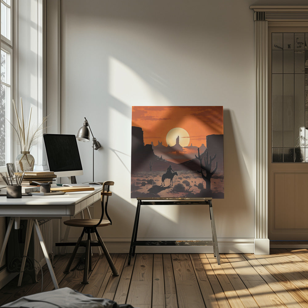 Sunset Cowboy | Canvas