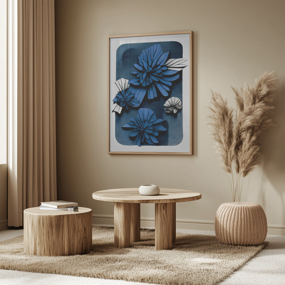 Blaue Blütentiefe | Poster