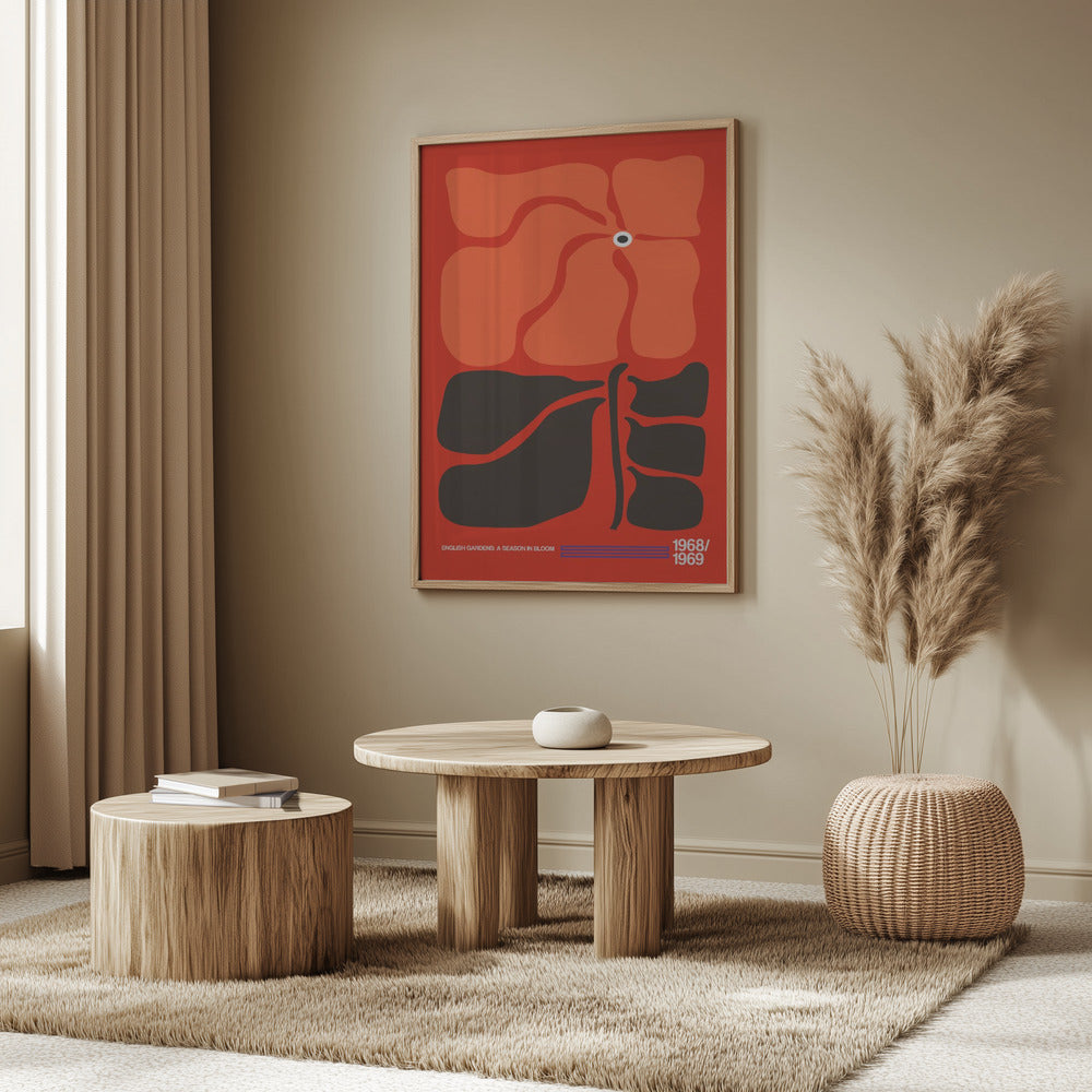 Englische Gärten Rot/Orange | Poster