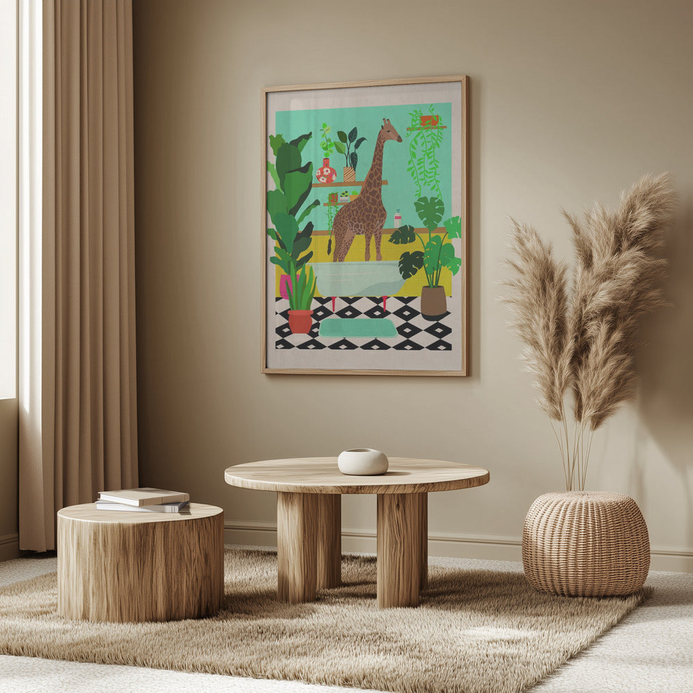 Giraffenbadezeit | Poster